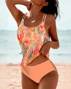 Phoebe | Mönstrad Orange Tankini
