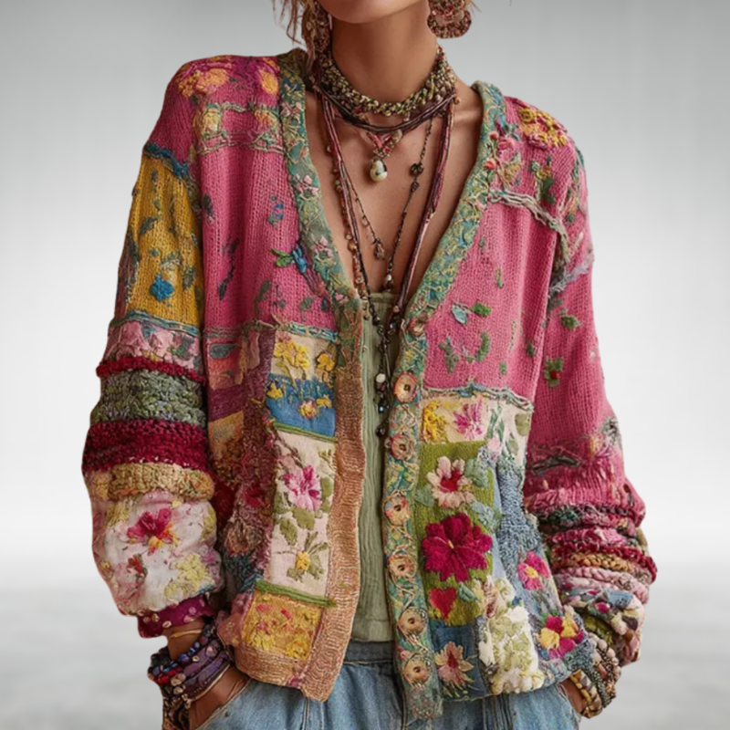 Milla | Bohemisk Stickad Cardigan
