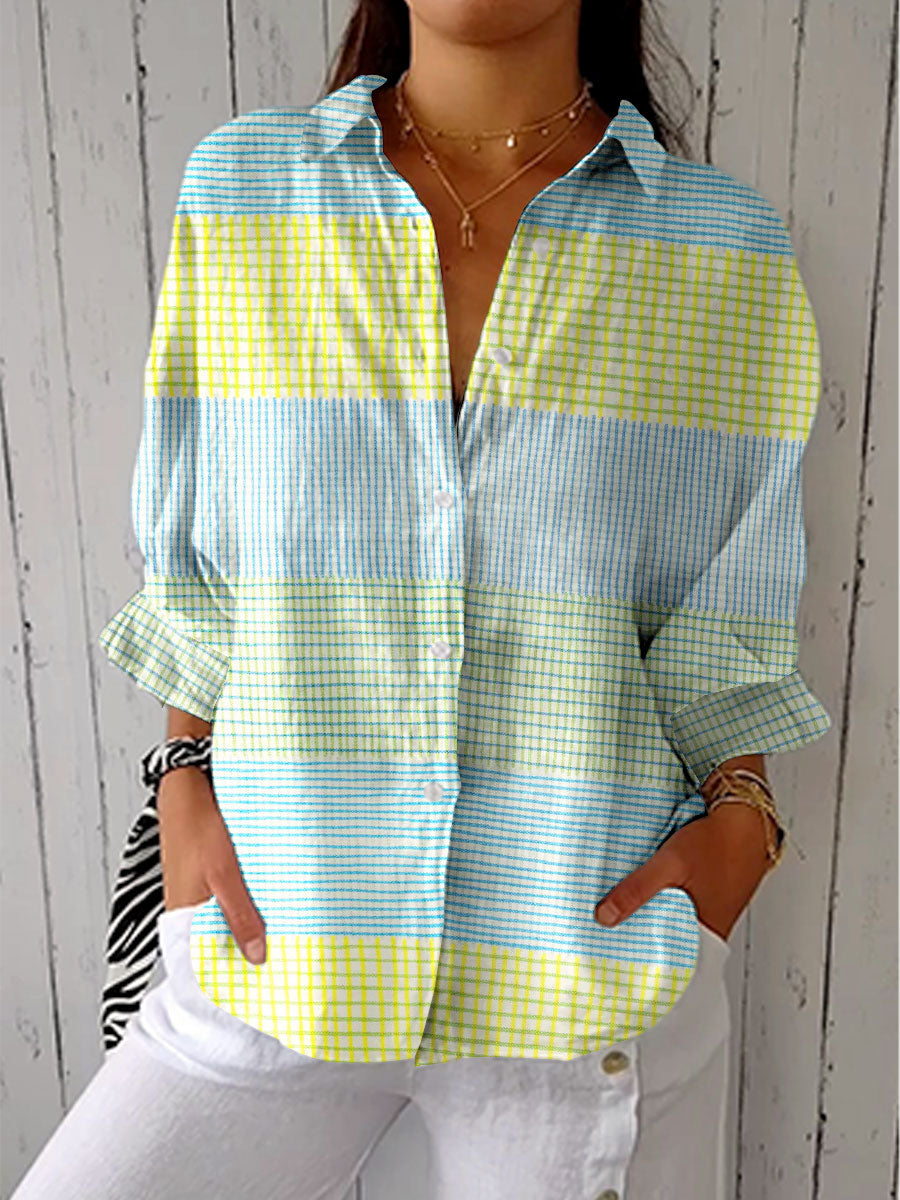 Filippa | Pastellrutig Blus