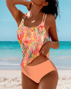 Phoebe | Mönstrad Orange Tankini