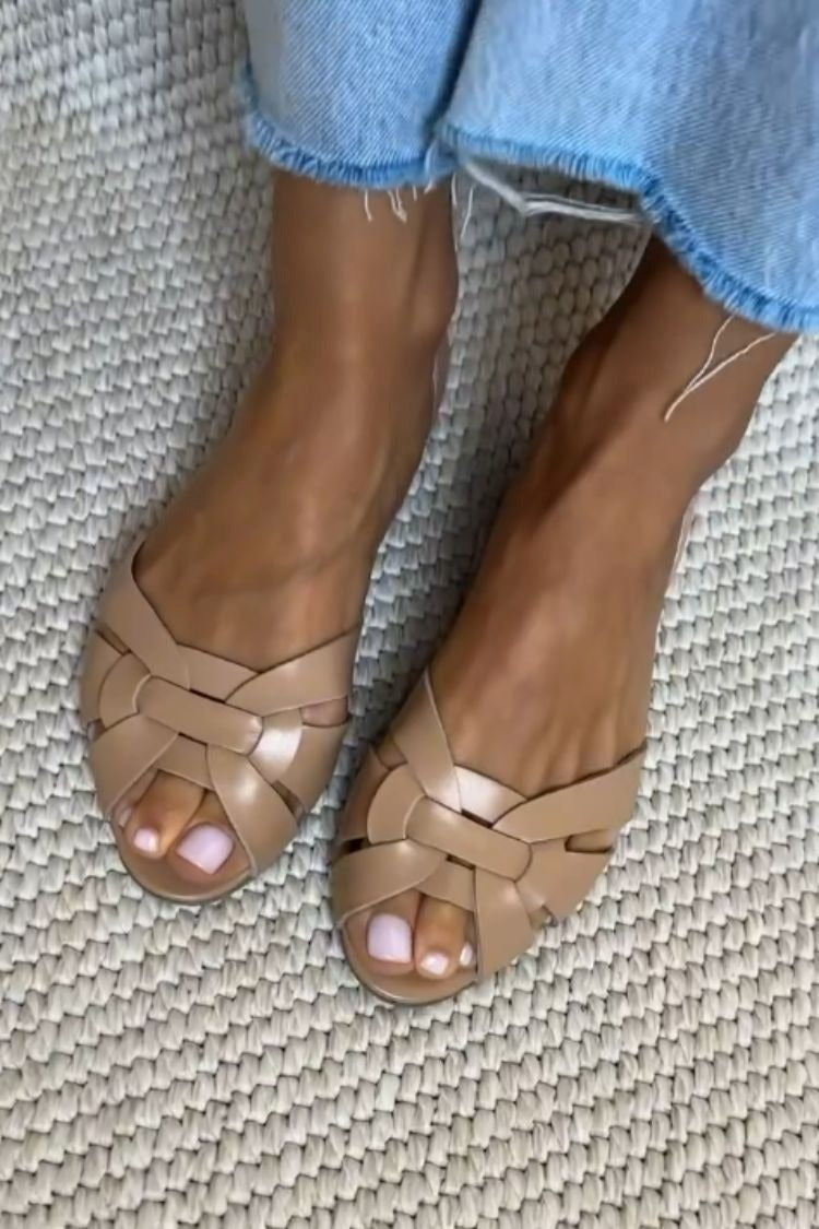 Serafina | Vävda Naturliga Sandaler