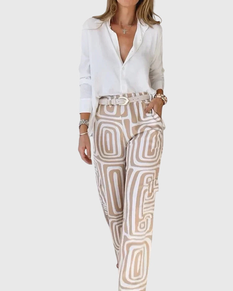 Emilia™ | Snygga Byxor + Gratis Blus & Skärp