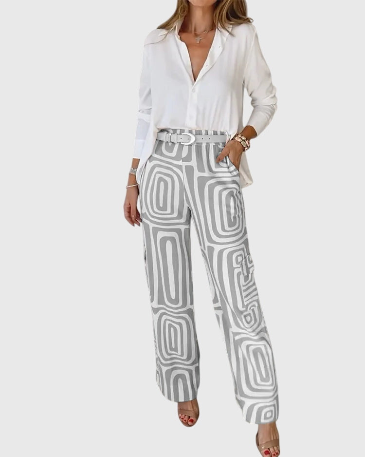 Emilia™ | Snygga Byxor + Gratis Blus & Skärp