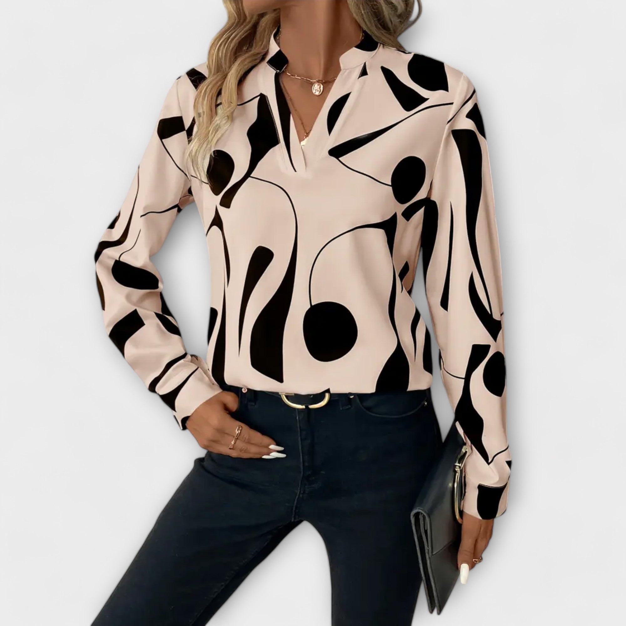 Lara | Elegant Mönstrad Blus
