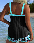 Chloe | V-ringad Mönstrad Tankini