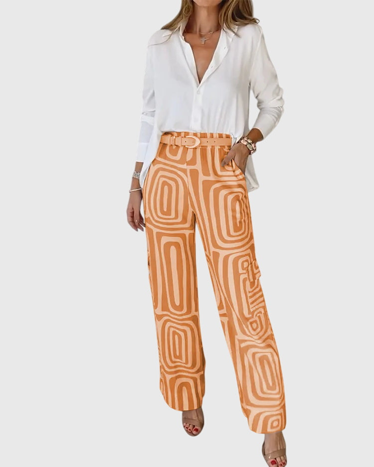 Emilia™ | Snygga Byxor + Gratis Blus & Skärp