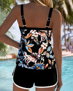 Evie | U-ringad Blommönstrad Tankini