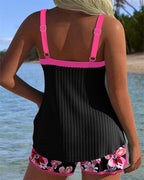 Chloe | V-ringad Mönstrad Tankini