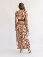 Lyra | Elegant Blommönstrad V-ringad Miniklänning