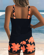 Emma | Blommönstrad U-ringad Tankini