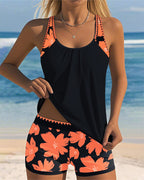 Emma | Blommönstrad U-ringad Tankini