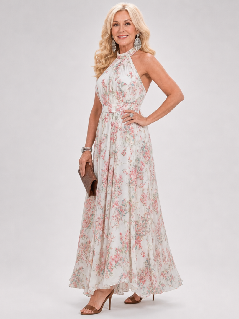 Guinevere | Blommönstrad Flödig Kjol Miniklänning