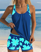 Emma | Blommönstrad U-ringad Tankini