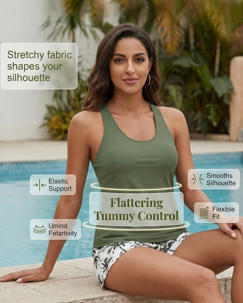 Maren | 3-delad Tankini Bikini & Skynke Set