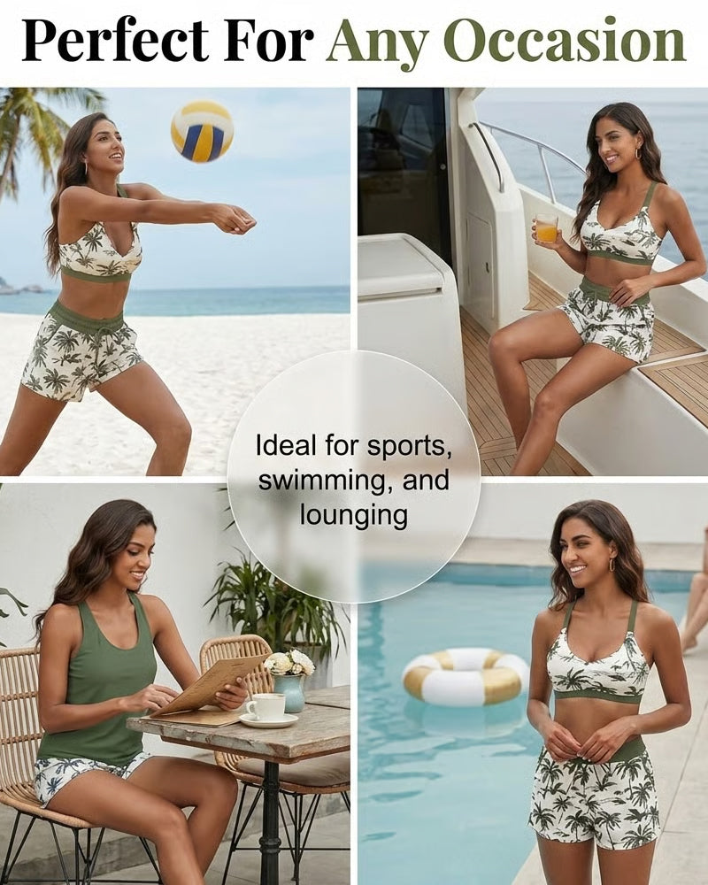 Maren | 3-delad Tankini Bikini & Skynke Set