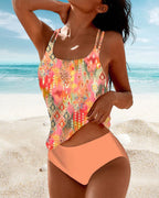Phoebe | Mönstrad Orange Tankini