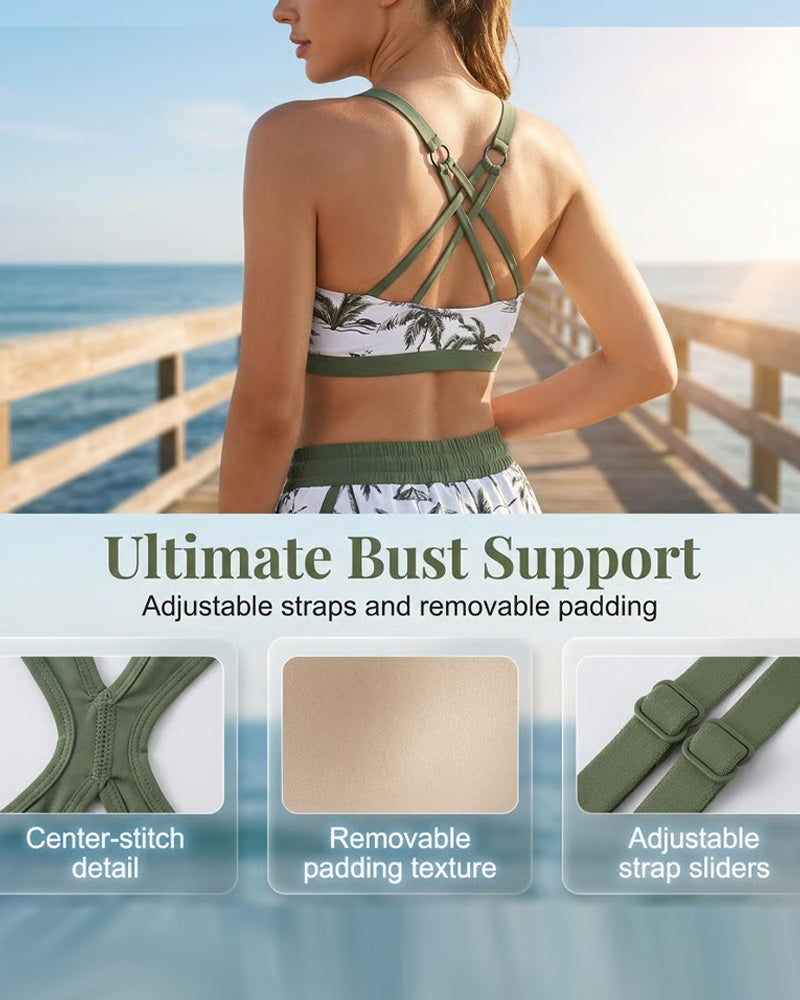Maren | 3-delad Tankini Bikini & Skynke Set