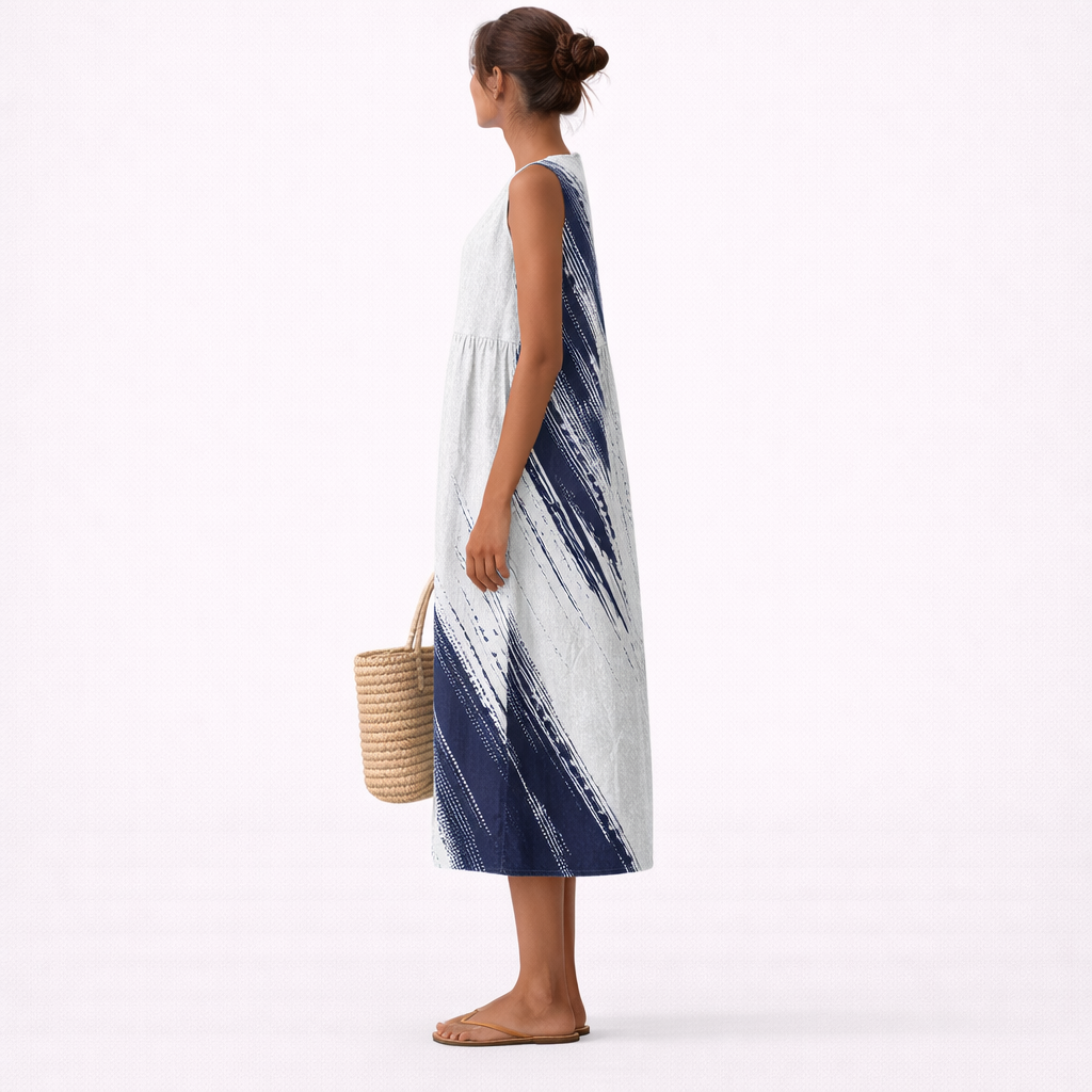 Elin™ | Elegant Vardaglig Midiklänning