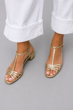 Allegra | Gyllene Sandaler Vardagselegans