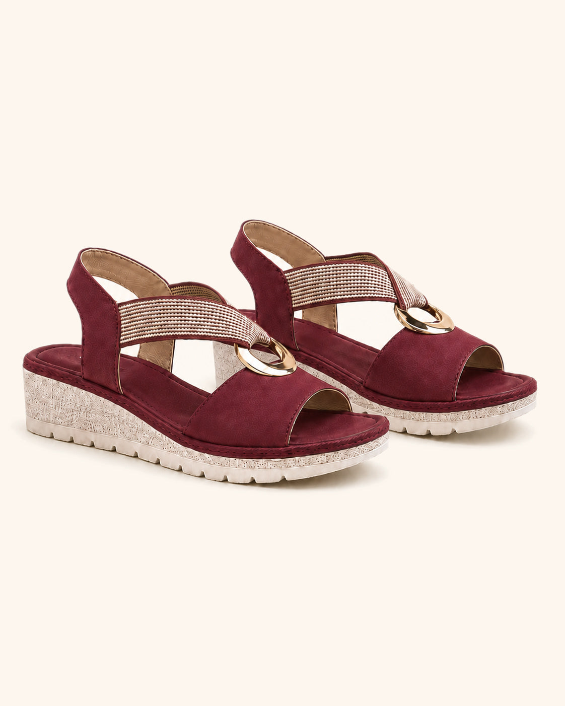 Amelia — Bekväma sandaler med guldvalv