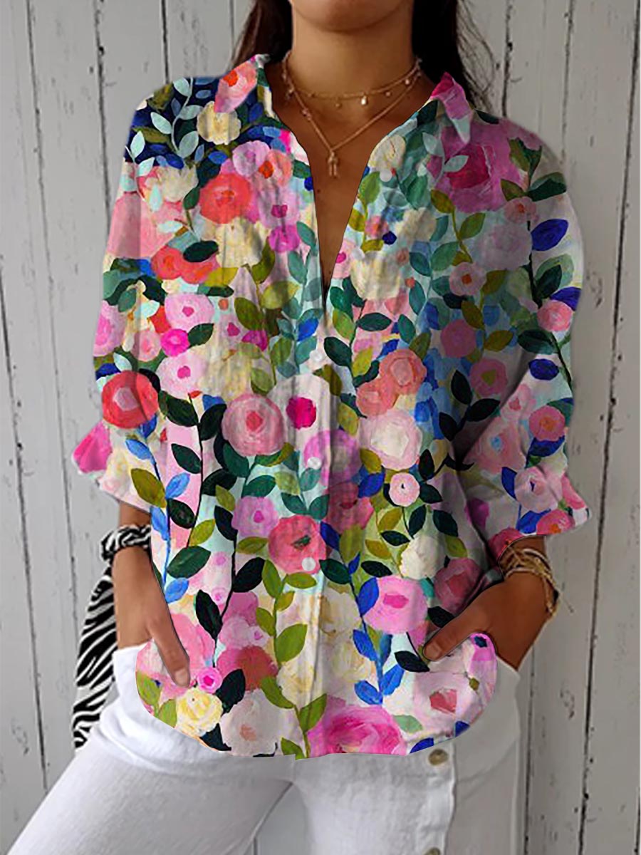 Frida | Blomstermönstrad Blus