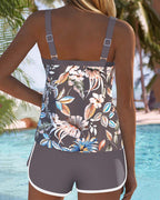 Evie | U-ringad Blommönstrad Tankini