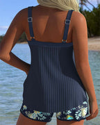 Alice | Blommönstrad Tvådelad Strandtankini