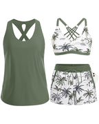 Maren | 3-delad Tankini Bikini & Skynke Set