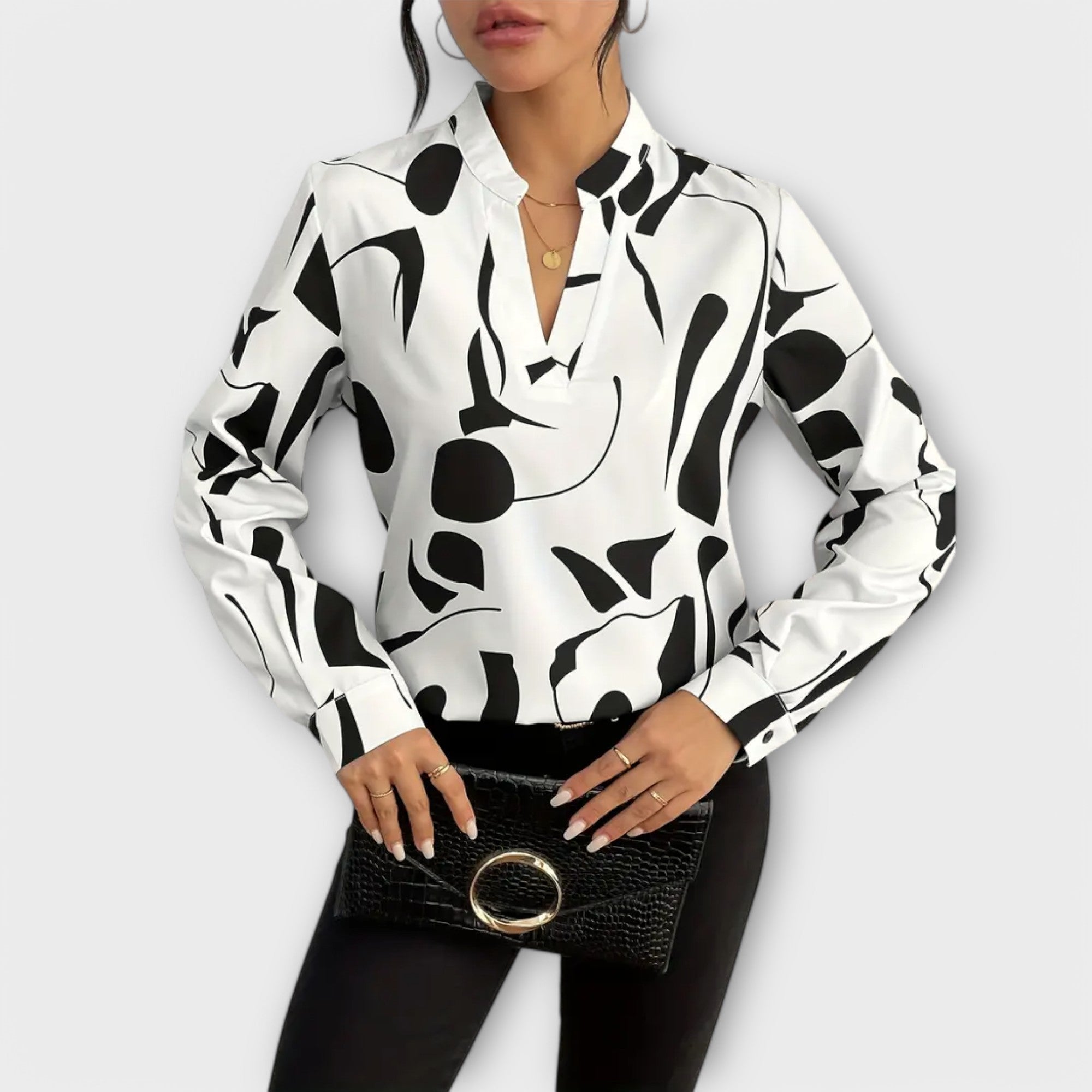 Lara | Elegant Mönstrad Blus