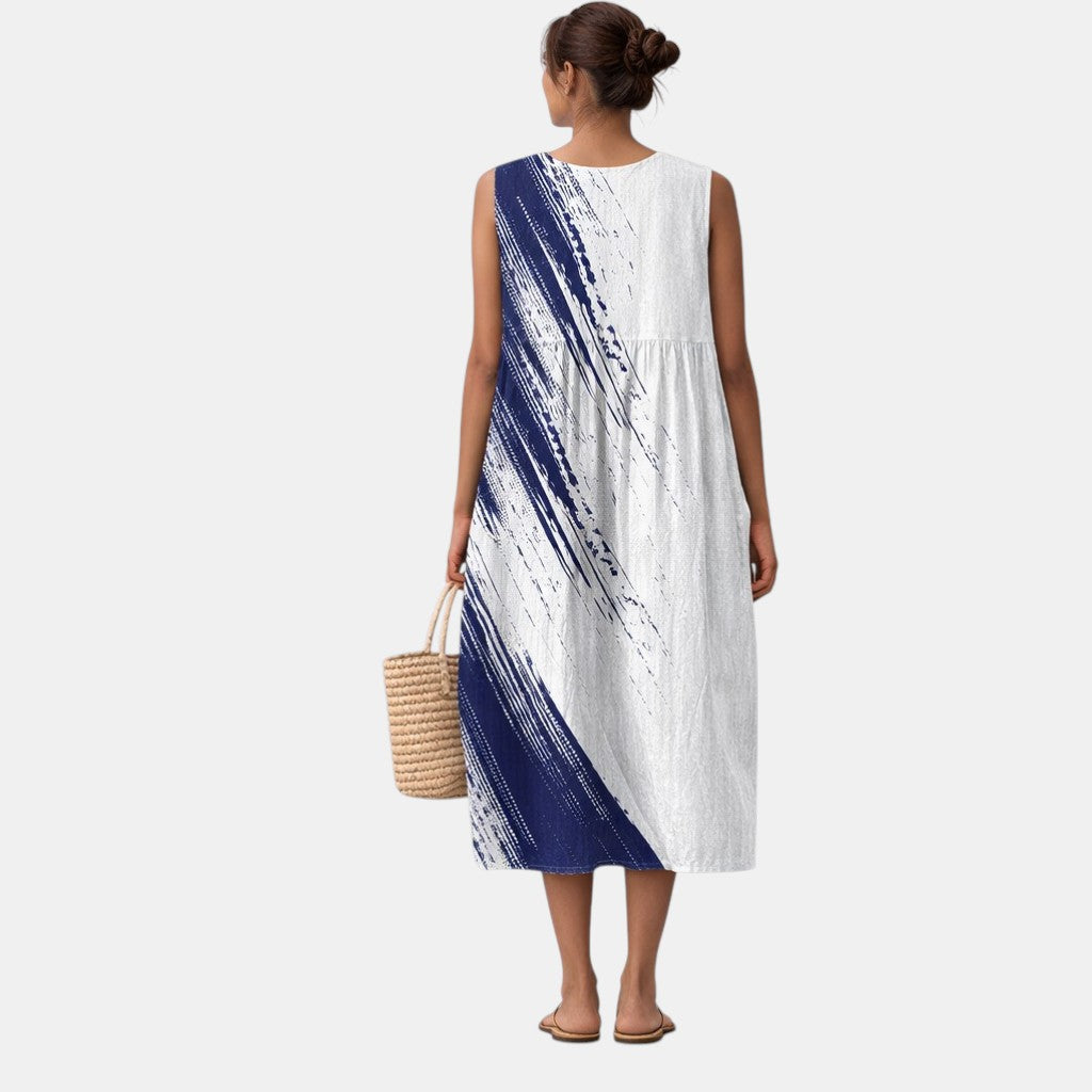Elin™ | Elegant Vardaglig Midiklänning